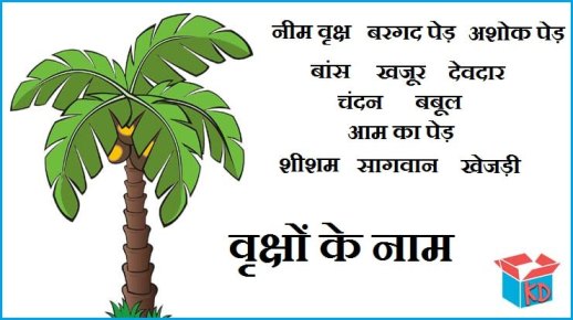 Trees Name In Hindi And English